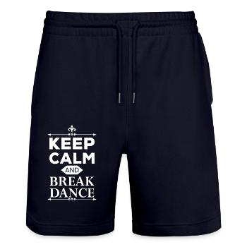Dancing Dance Music - Stanley/Stella Unisex Bio Joggingshorts Trainer  - Dark navy - Vorne - Nik (191cm) & Marisol (170cm)