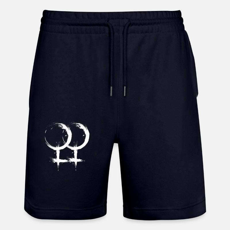 Double Venus symbol Homosexuality lesbian - Short de jogging bio TRAINER Stanley/Stella unisexe - marine foncé