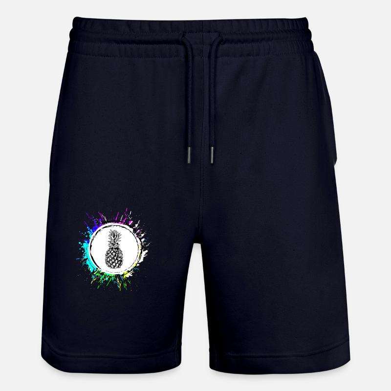 Ananas Bunt - Stanley/Stella Unisex Bio Joggingshorts Trainer  - Dark navy