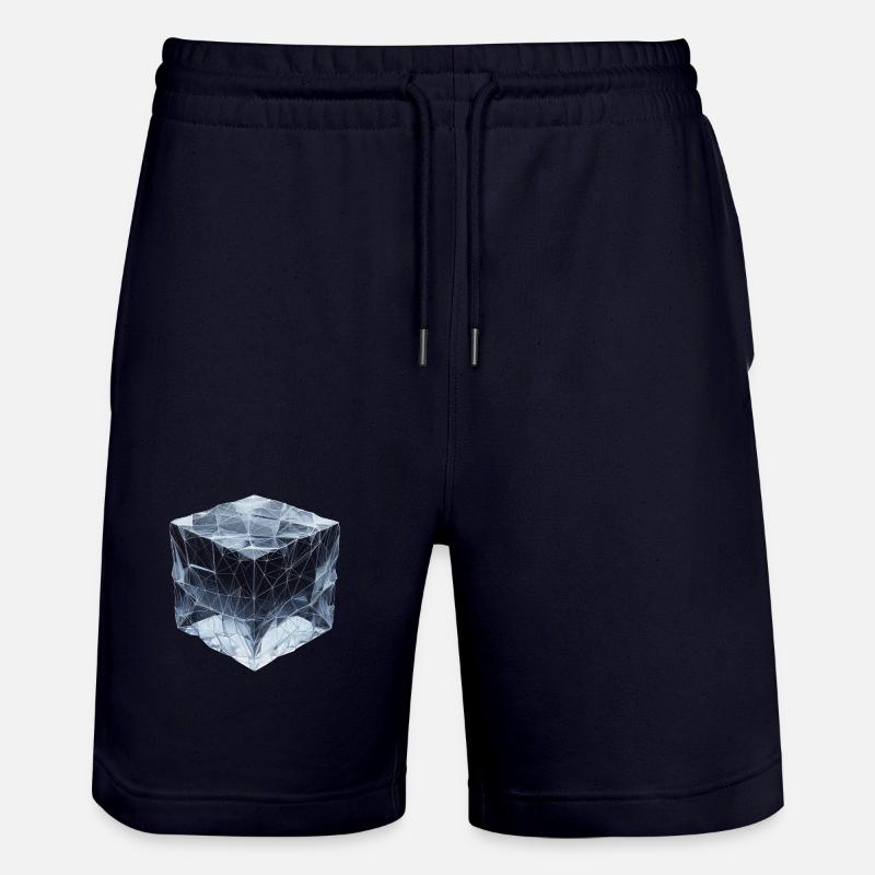Glaçons de style polygonal - Short de jogging bio TRAINER Stanley/Stella unisexe - marine foncé