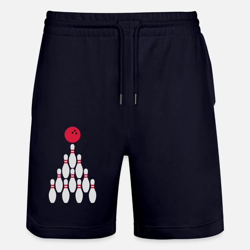 Bowling Kegeln Conception de boules - Short de jogging bio TRAINER Stanley/Stella unisexe - marine foncé