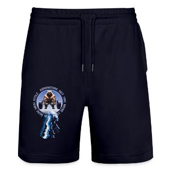 Bärenstark Berlin 1892 - Stanley/Stella Unisex Bio Joggingshorts Trainer  - Dark navy - Vorne - Nik (191cm) & Marisol (170cm)