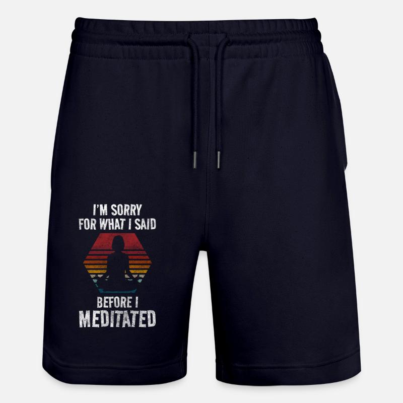 Conscience de la méditation Om - Short de jogging bio TRAINER Stanley/Stella unisexe - marine foncé