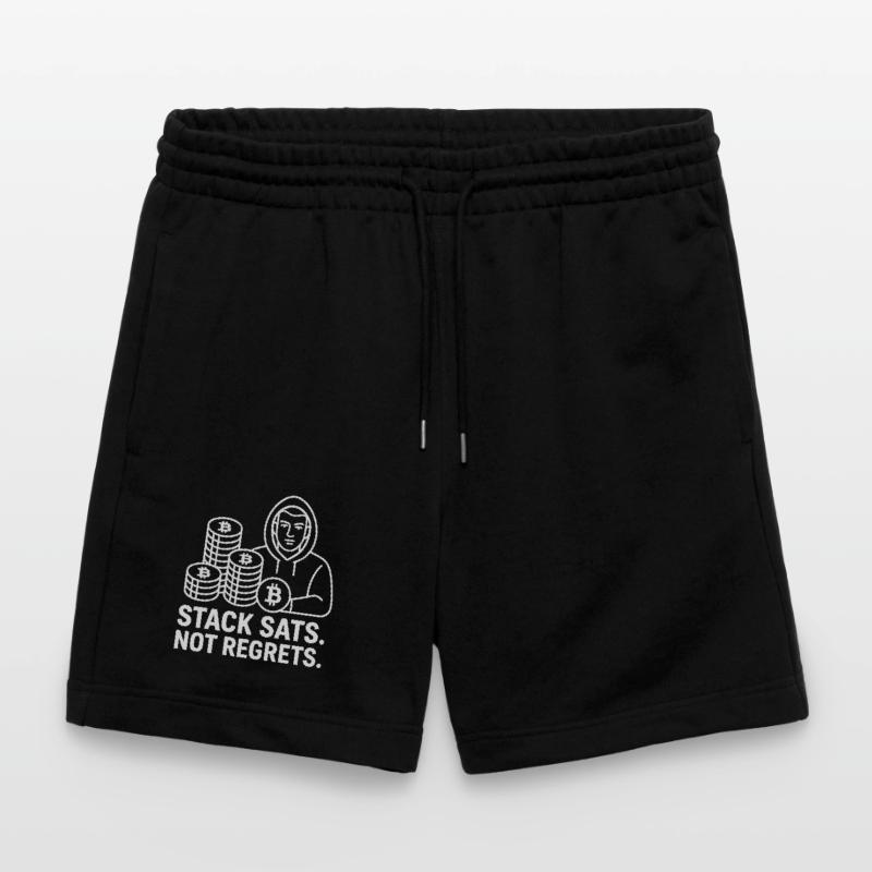 Conception de sweat à capuche Bitcoin – Stack Sats. Pas de regrets. Short de jogging bio TRAINER Stanley/Stella unisexe