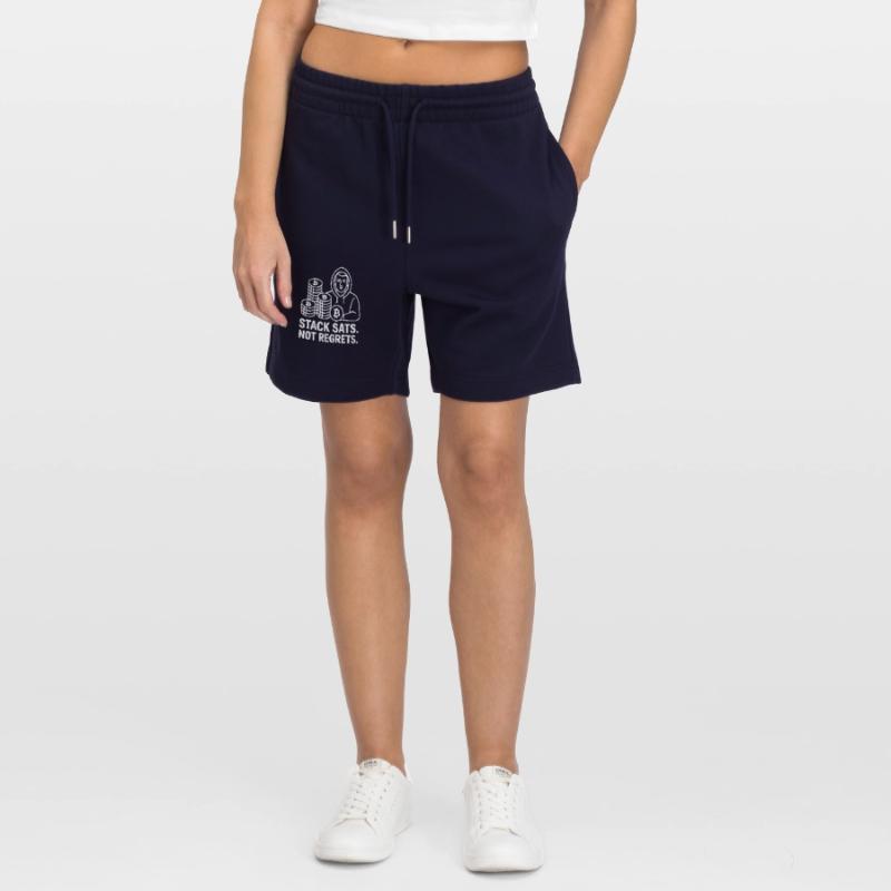 Conception de sweat à capuche Bitcoin – Stack Sats. Pas de regrets. Short de jogging bio TRAINER Stanley/Stella unisexe