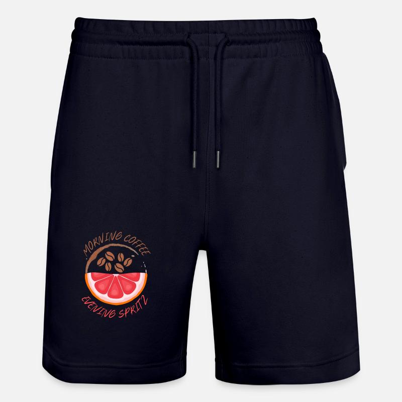 Café du matin Spritz du soir - Short de jogging bio TRAINER Stanley/Stella unisexe - marine foncé