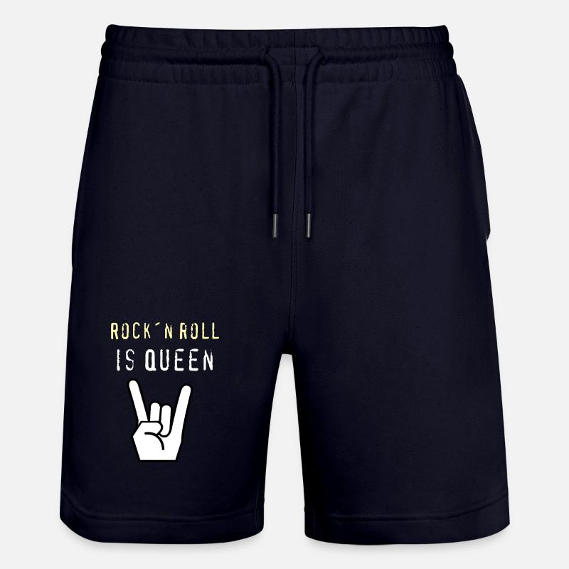 Rockn_Roll_is_Queen - Stanley/Stella Unisex Bio Joggingshorts Trainer - Dark navy