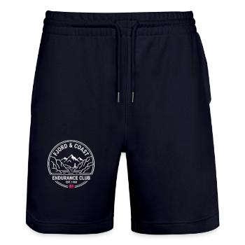 Fjord & Coast Endurance Club - Stanley/Stella Unisex Bio Joggingshorts Trainer  - Dark navy - Vorne - Nik (191cm) & Marisol (170cm)