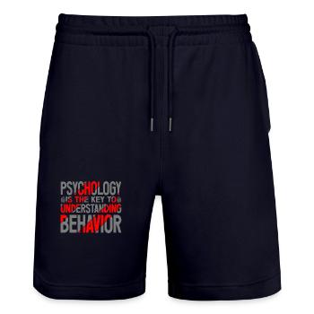Forensic Psychologist Print Forensic Psychology - Stanley/Stella Unisex Bio Joggingshorts Trainer  - Dark navy - Vorne - Nik (191cm) & Marisol (170cm)