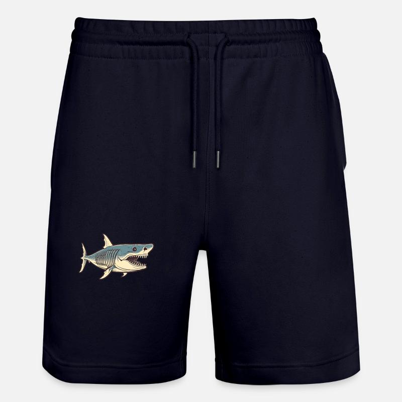 Dessin de requin - Short de jogging bio TRAINER Stanley/Stella unisexe - marine foncé