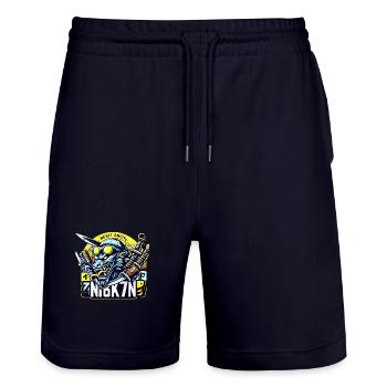 BEAST - Stanley/Stella Unisex Bio Joggingshorts Trainer  - Dark navy - Vorne - Nik (191cm) & Marisol (170cm)