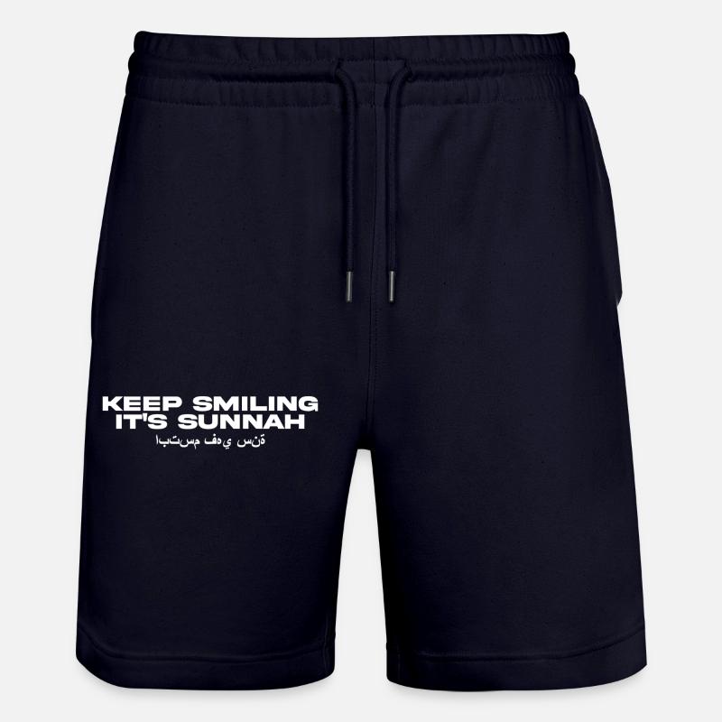 Keep Smiling it's Sunnah - Stanley/Stella Unisex Bio Joggingshorts Trainer  - Dark navy