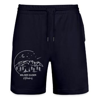 Wilder Kaiser Finisher Berg Wandern Kitzbühel - Stanley/Stella Unisex Bio Joggingshorts Trainer  - Dark navy - Vorne - Nik (191cm) & Marisol (170cm)