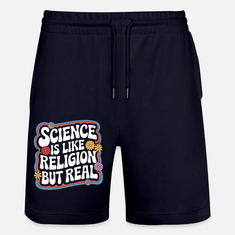 Athéisme, athée, anti-religion, agnostique - Short de jogging bio TRAINER Stanley/Stella unisexe - marine foncé