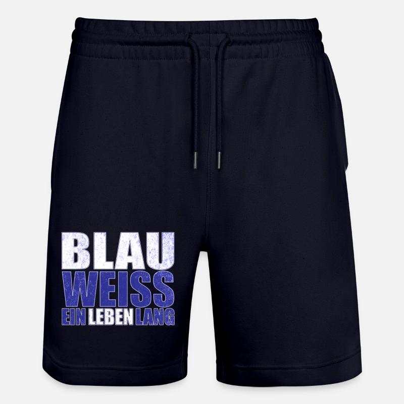 Blau Weiss ein Leben Lang - Stanley/Stella Unisex Bio Joggingshorts Trainer  - Dark navy