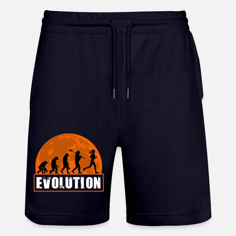 Running Evolution Running Girl Marathon Runner - Stanley/Stella Unisex Bio Joggingshorts Trainer - Dark navy