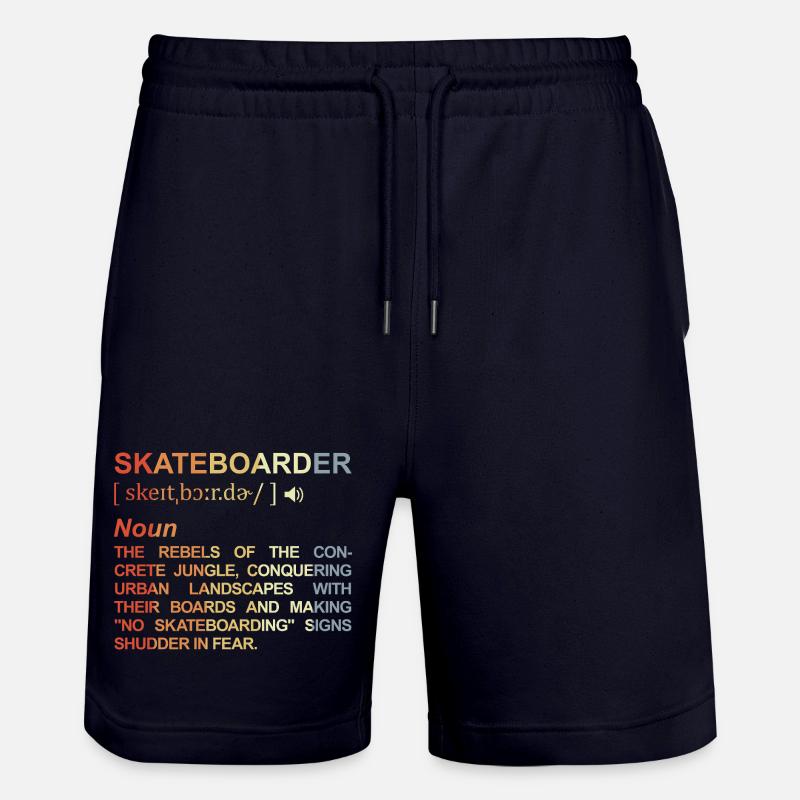 Signification de skateboarder - Short de jogging bio TRAINER Stanley/Stella unisexe - marine foncé