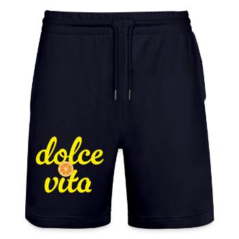 Dolce Vita Orange Sommer Fun Party Italien Zitrus - Stanley/Stella Unisex Bio Joggingshorts Trainer  - Dark navy - Vorne - Nik (191cm) & Marisol (170cm)