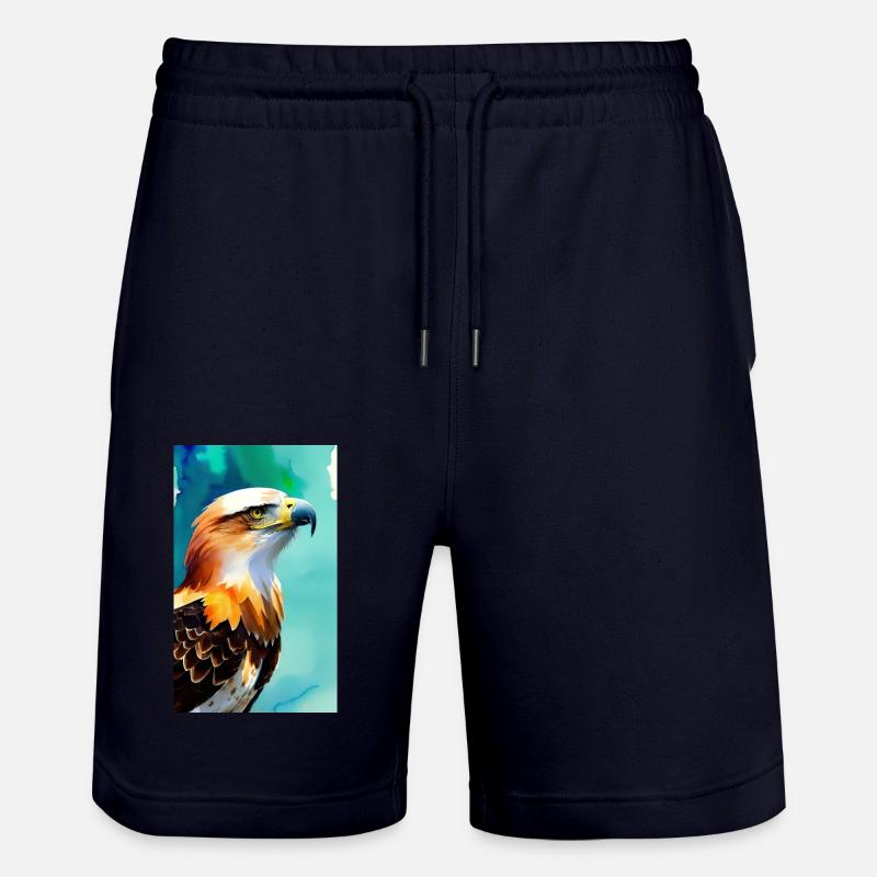 Aigle | Oiseaux | Liberté | Animaux - Short de jogging bio TRAINER Stanley/Stella unisexe - marine foncé