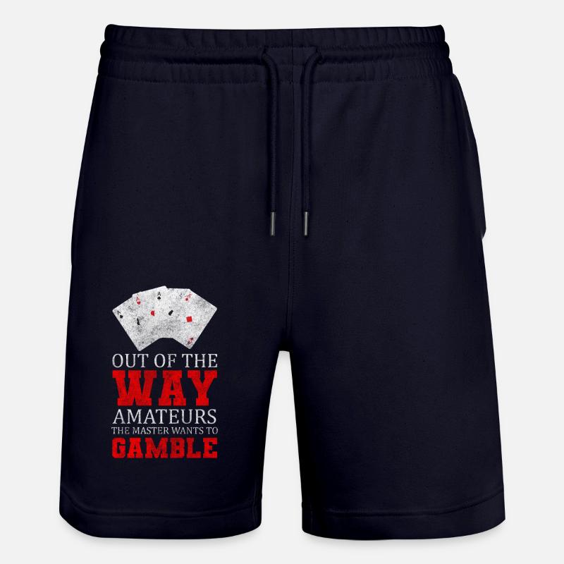 Joueur de jeu Blackjack Bluff - Short de jogging bio TRAINER Stanley/Stella unisexe - marine foncé