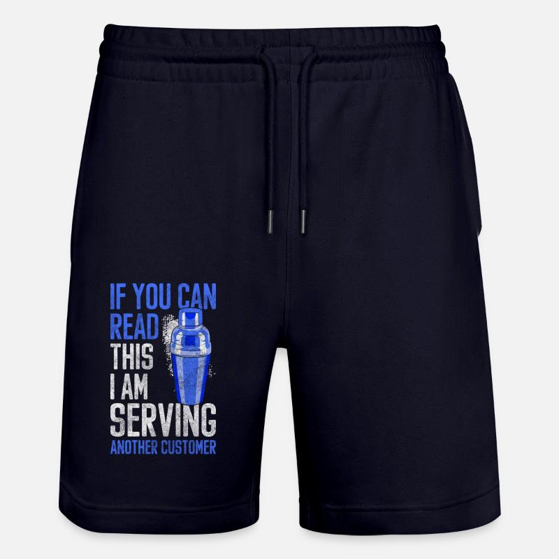 Barkeeper Getränke Flasche Drinks - Stanley/Stella Unisex Bio Joggingshorts Trainer  - Dark navy