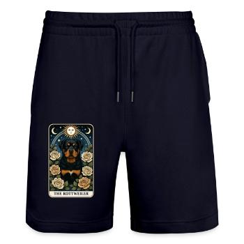 Rottweiler - Stanley/Stella Unisex Bio Joggingshorts Trainer  - Dark navy - Vorne - Nik (191cm) & Marisol (170cm)