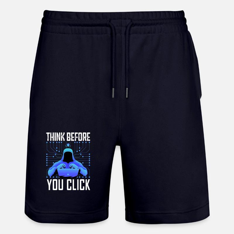 Hacker-Hacker-Hacker-Programmierer Linux Cybersicherheitsdaten - Stanley/Stella Unisex Bio Joggingshorts Trainer  - Dark navy