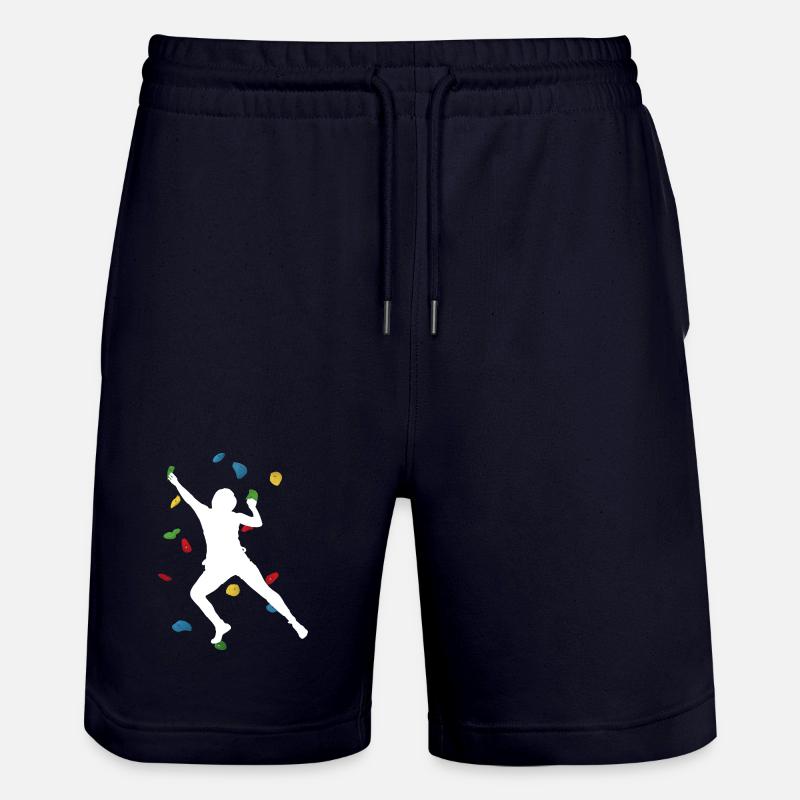 Grimpe Man White – Style Bloc - Short de jogging bio TRAINER Stanley/Stella unisexe - marine foncé