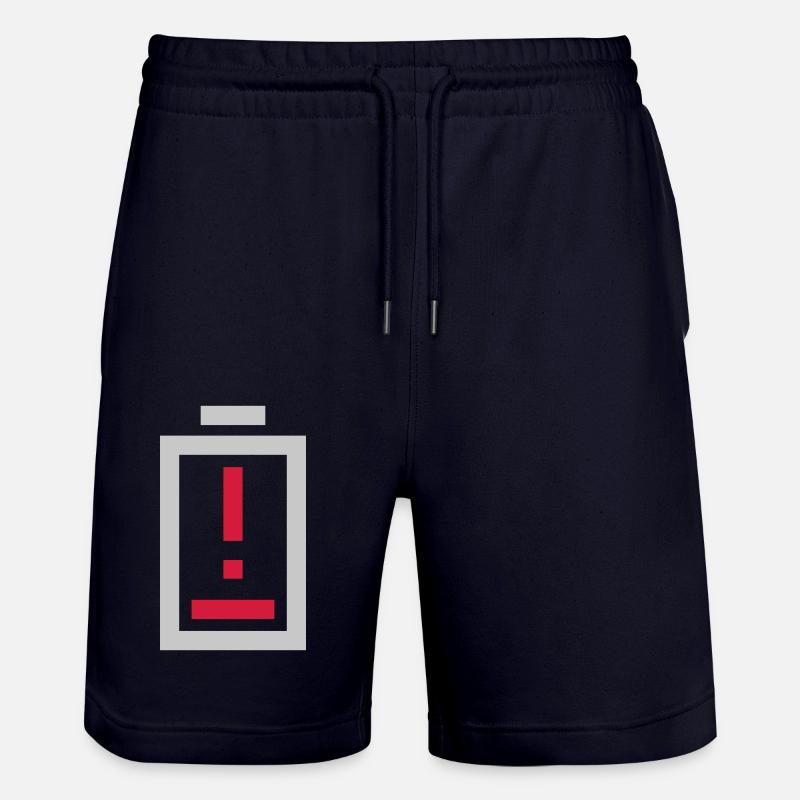 Point d’exclamation batterie pas d’alimentation - Short de jogging bio TRAINER Stanley/Stella unisexe - marine foncé