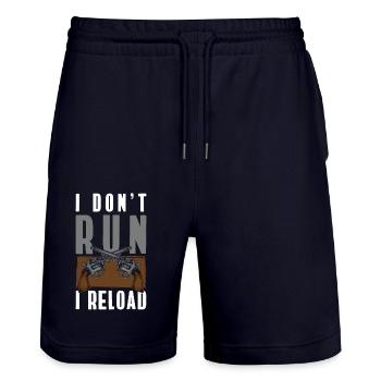 Waffenclub Schießbereich Schütze - Stanley/Stella Unisex Bio Joggingshorts Trainer  - Dark navy - Vorne - Nik (191cm) & Marisol (170cm)