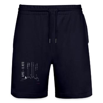 ZURICH APRICA für Schwarz - Stanley/Stella Unisex Bio Joggingshorts Trainer  - Dark navy - Vorne - Nik (191cm) & Marisol (170cm)