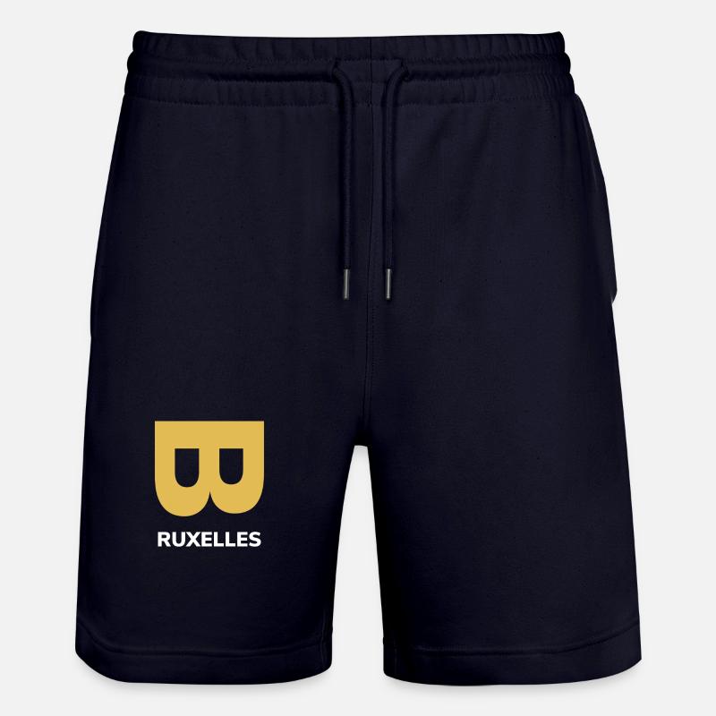 Sweat à capuche Bruxelles Souvenir - Short de jogging bio TRAINER Stanley/Stella unisexe - marine foncé