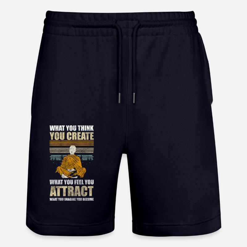 Méditer Paix Namaste Taoïsme - Short de jogging bio TRAINER Stanley/Stella unisexe - marine foncé