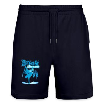 Ville breakdance - Short de jogging bio TRAINER Stanley/Stella unisexe - marine foncé - Devant - Nik (191cm) & Marisol (170cm)