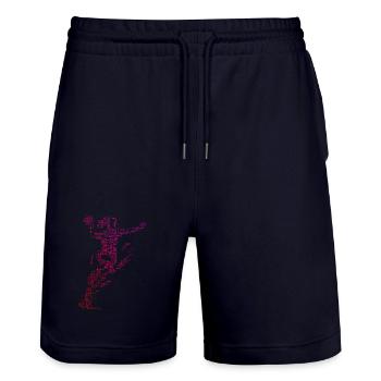Kurz und klar Handball fuer Frauen - Stanley/Stella Unisex Bio Joggingshorts Trainer  - Dark navy - Vorne - Nik (191cm) & Marisol (170cm)
