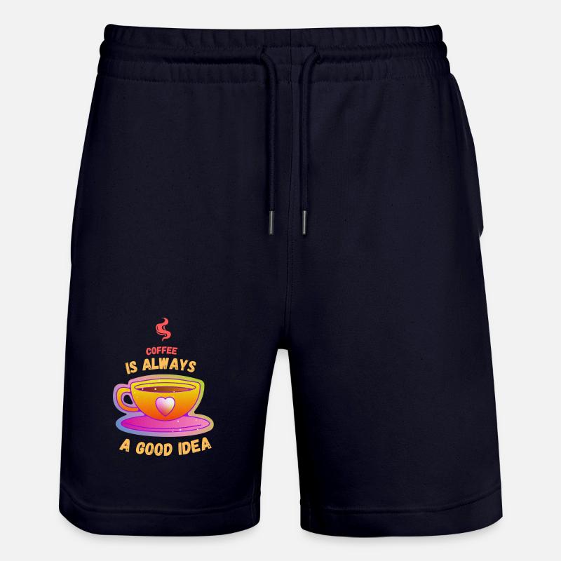 Kaffee ist immer eine gute Idee - Stanley/Stella Unisex Bio Joggingshorts Trainer  - Dark navy