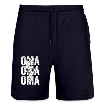 Field Hockey Player Grandma Field Hockey - Stanley/Stella Trainer Unisex Organic Jogging Shorts - dark navy - Front - Nik (191cm) & Marisol (170cm)