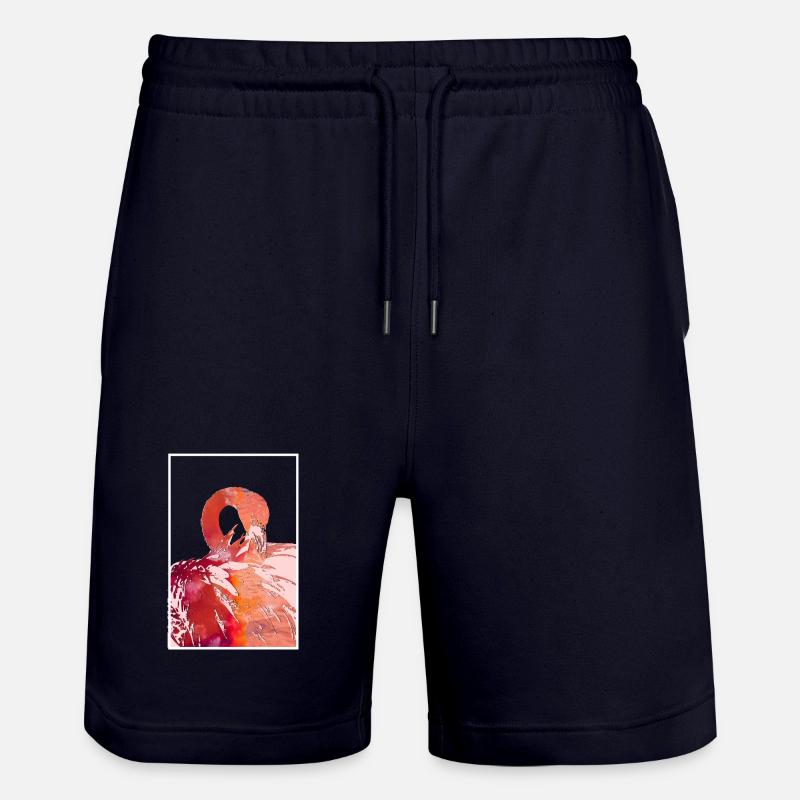 Flamants roses - Short de jogging bio TRAINER Stanley/Stella unisexe - marine foncé