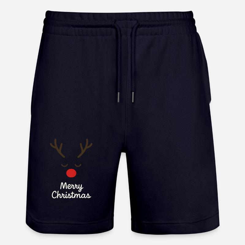 Hirsch Rudolph Joyeux Noël - Short de jogging bio TRAINER Stanley/Stella unisexe - marine foncé