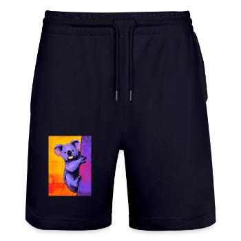 Koala - Short de jogging bio TRAINER Stanley/Stella unisexe - marine foncé - Devant - Nik (191cm) & Marisol (170cm)