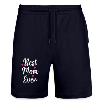 Beste Mutter aller Zeiten - Stanley/Stella Unisex Bio Joggingshorts Trainer  - Dark navy - Vorne - Nik (191cm) & Marisol (170cm)