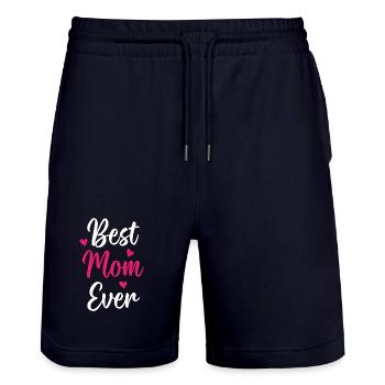 Beste Mutter aller Zeiten - Stanley/Stella Unisex Bio Joggingshorts Trainer  - Dark navy - Vorne - Nik (191cm) & Marisol (170cm)