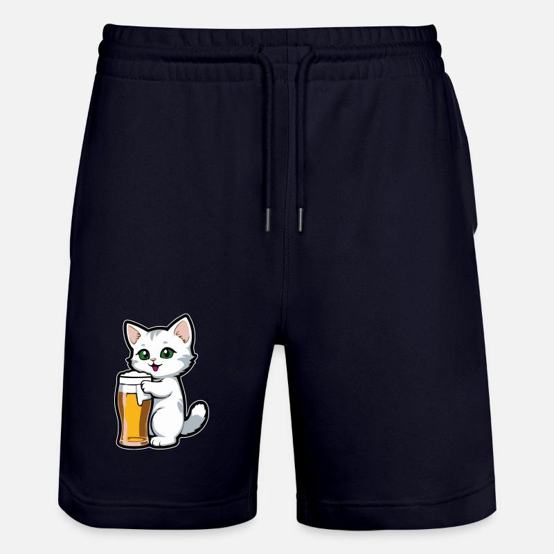 Chat à la bière - Short de jogging bio TRAINER Stanley/Stella unisexe - marine foncé