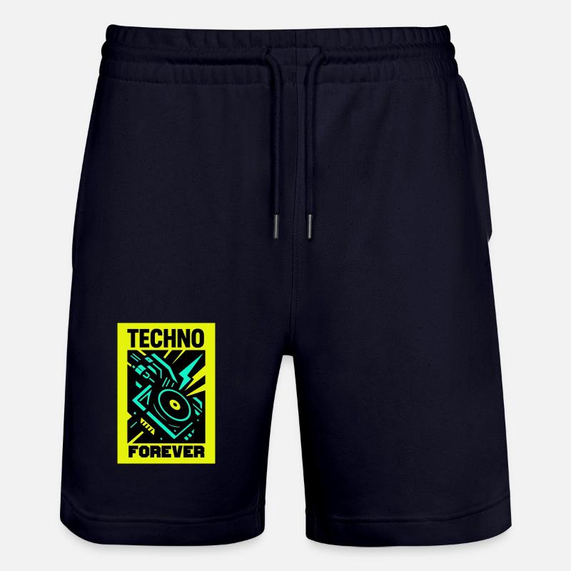 Techno Forever - Stanley/Stella Unisex Bio Joggingshorts Trainer  - Dark navy
