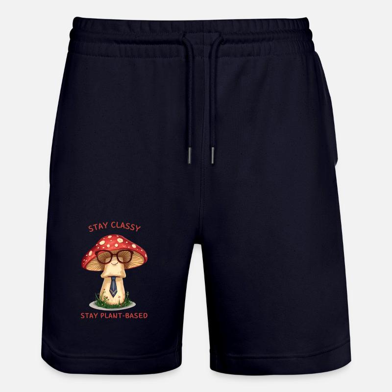 Stay Classy – Nostalgic Mushroom Design - Stanley/Stella Unisex Bio Joggingshorts Trainer - Dark navy