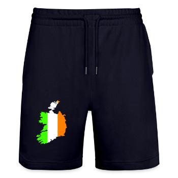 Pays d’Irlande - Short de jogging bio TRAINER Stanley/Stella unisexe - marine foncé - Devant - Nik (191cm) & Marisol (170cm)