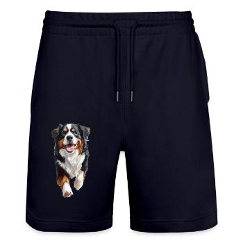 Berner Sennenhund - Stanley/Stella Unisex Bio Joggingshorts Trainer  - Dark navy - Vorne - Nik (191cm) & Marisol (170cm)