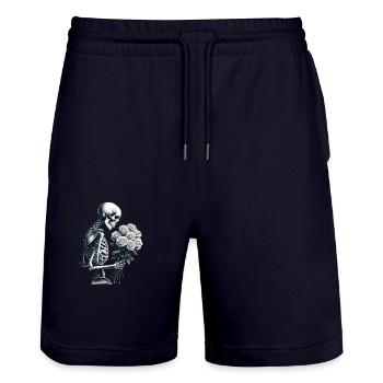 Ewige Eleganz - Stanley/Stella Unisex Bio Joggingshorts Trainer  - Dark navy - Vorne - Nik (191cm) & Marisol (170cm)
