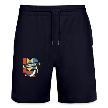 konstruktiv - Stanley/Stella Unisex Bio Joggingshorts Trainer  - Dark navy - Vorne - Nik (191cm) & Marisol (170cm)