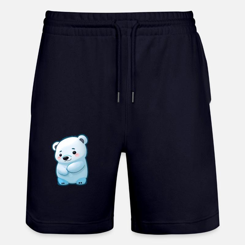 Total niedlicher Eisbär - Stanley/Stella Unisex Bio Joggingshorts Trainer  - Dark navy